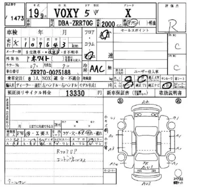 Toyota VOXY  с аукциона в Японии