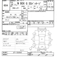 Honda N BOX лот № 604 оценка 3.5  с аукциона в Японии 3