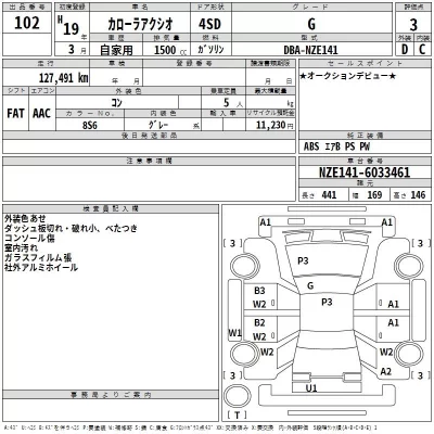 Toyota COROLLA AXIO  с аукциона в Японии