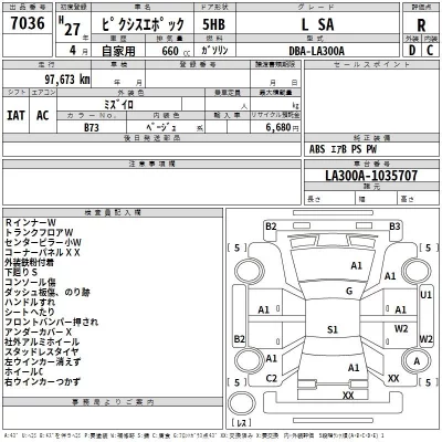 Toyota PIXIS EPOCH  с аукциона в Японии