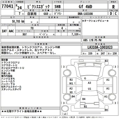 Toyota PIXIS EPOCH  с аукциона в Японии