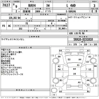 Toyota RAV4 лот № 7027 оценка 3  с аукциона в Японии 2