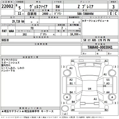 Toyota VELLFIRE  с аукциона в Японии