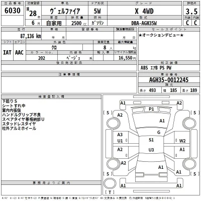 Toyota VELLFIRE  с аукциона в Японии
