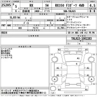 Lexus RX лот № 25205 оценка 4.5  с аукциона в Японии 2