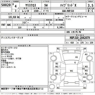 Toyota YARIS CROSS  с аукциона в Японии