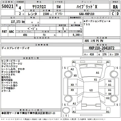 Toyota YARIS CROSS  с аукциона в Японии