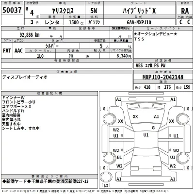Toyota YARIS CROSS  с аукциона в Японии