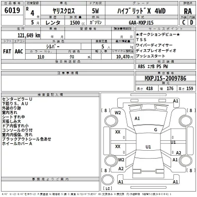 Toyota YARIS CROSS  с аукциона в Японии