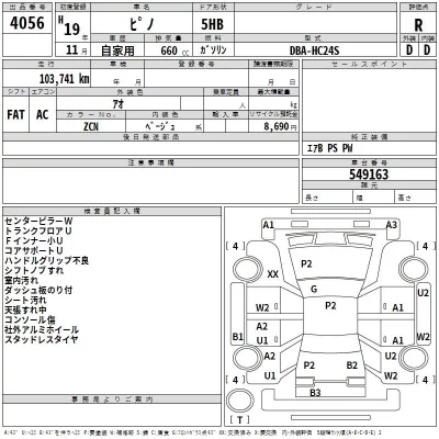 Nissan PINO  с аукциона в Японии
