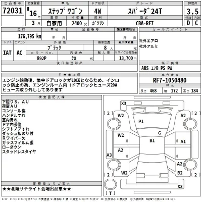 Honda STEP WAGON  с аукциона в Японии
