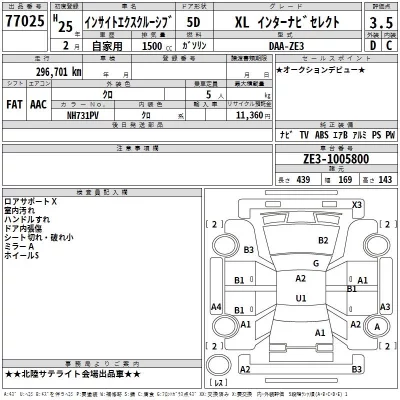 Honda INSIGHT  с аукциона в Японии