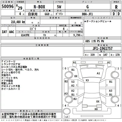 Honda N BOX  с аукциона в Японии