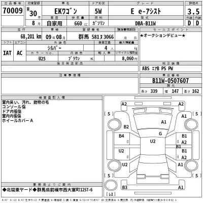 Mitsubishi EK WAGON  с аукциона в Японии
