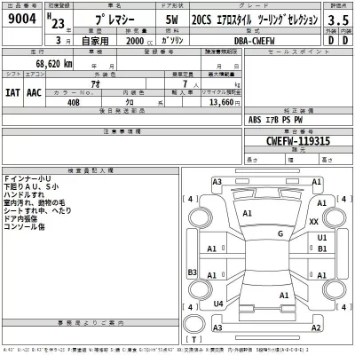 Mazda PREMACY  с аукциона в Японии