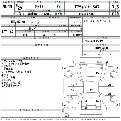 Daihatsu Cast  с аукциона в Японии