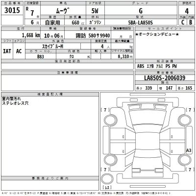 Daihatsu MOVE  с аукциона в Японии
