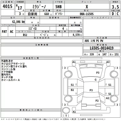 Daihatsu MIRA  с аукциона в Японии