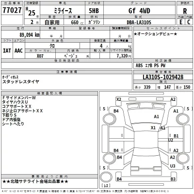 Daihatsu MIRA E S  с аукциона в Японии