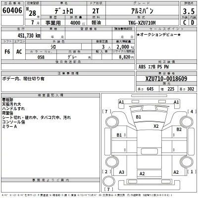 Hino DUTRO  с аукциона в Японии