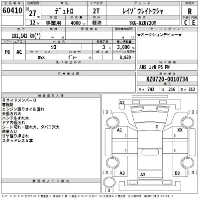 Hino DUTRO  с аукциона в Японии