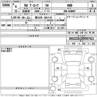Volkswagen T-ROC лот № 5006 оценка 5  с аукциона в Японии 2