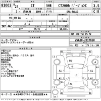 Lexus CT лот № 81002 оценка 3.5  с аукциона в Японии 2