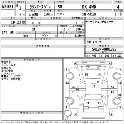 Toyota TOWN ACE VAN  с аукциона в Японии