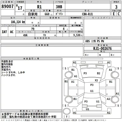 Subaru R1  с аукциона в Японии