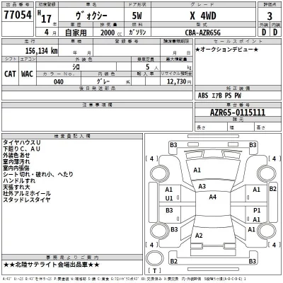 Toyota VOXY  с аукциона в Японии