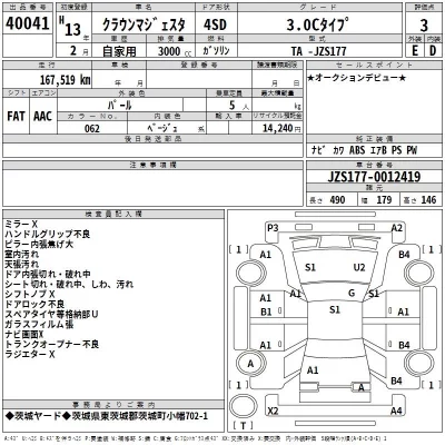 Toyota CROWN  с аукциона в Японии