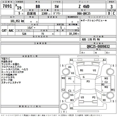 Toyota BB  с аукциона в Японии