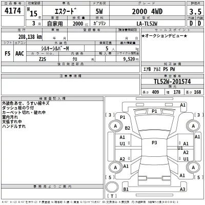 Suzuki ESCUDO  с аукциона в Японии