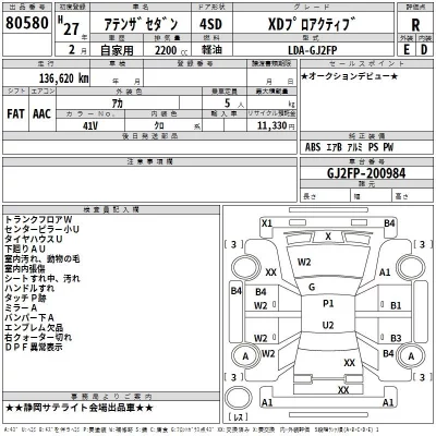 Mazda ATENZA SEDAN  с аукциона в Японии
