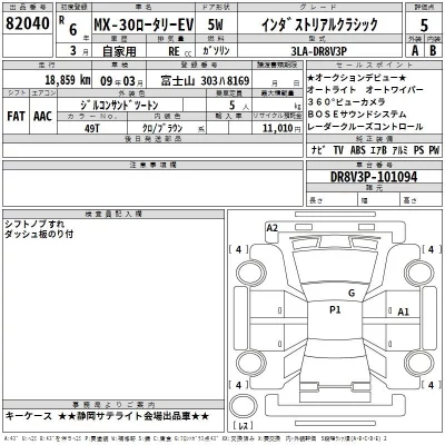 Mazda MX-30  с аукциона в Японии