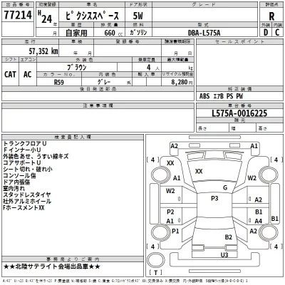 Toyota PIXIS SPACE  с аукциона в Японии
