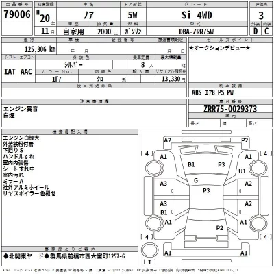 Toyota NOAH  с аукциона в Японии