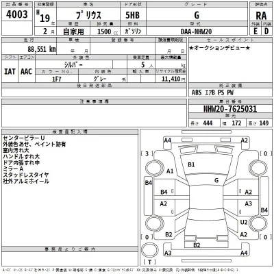 Toyota Prius  с аукциона в Японии