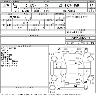 Toyota VOXY  с аукциона в Японии