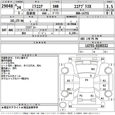 Daihatsu MIRA  с аукциона в Японии