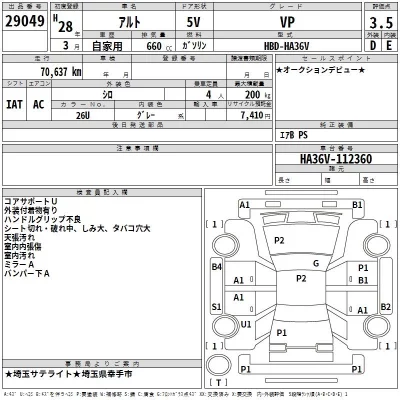 Suzuki ALTO VAN  с аукциона в Японии