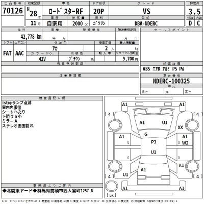 Mazda ROADSTER  с аукциона в Японии