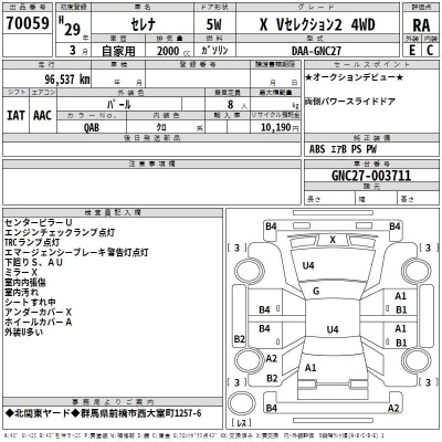 Nissan SERENA  с аукциона в Японии