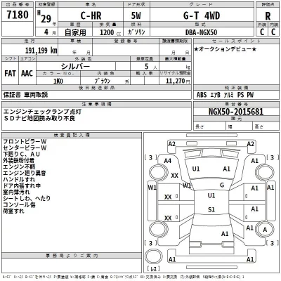 Toyota C-HR  с аукциона в Японии