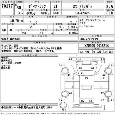 Toyota DYNA  с аукциона в Японии