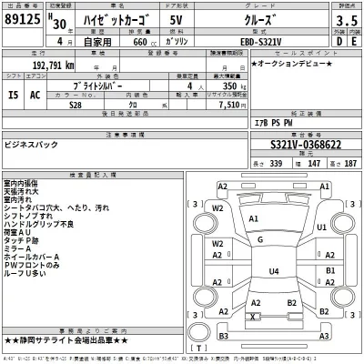 Daihatsu HIJET VAN  с аукциона в Японии