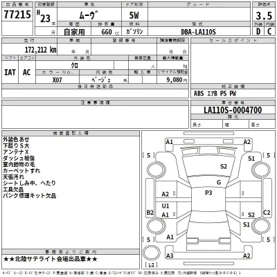 Daihatsu MOVE  с аукциона в Японии