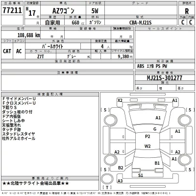 Mazda AZ WAGON  с аукциона в Японии