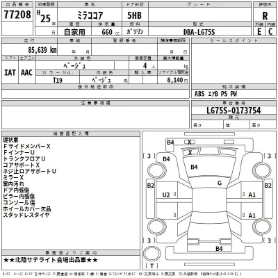 Daihatsu MIRA  с аукциона в Японии