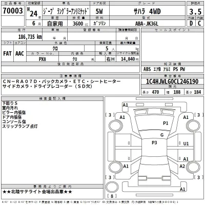 Chrysler JEEP WRANGLER  с аукциона в Японии